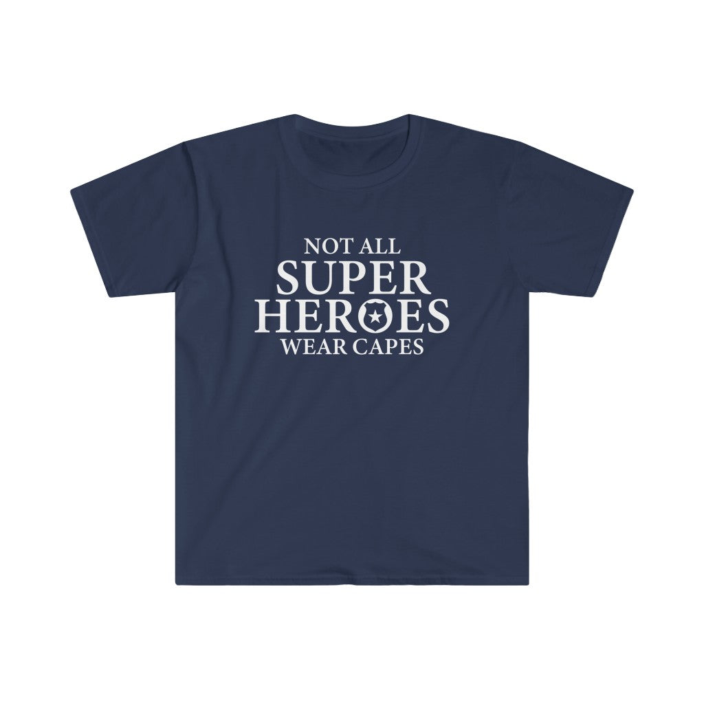 Not All Super Heros - Police - Unisex Softstyle T-Shirt