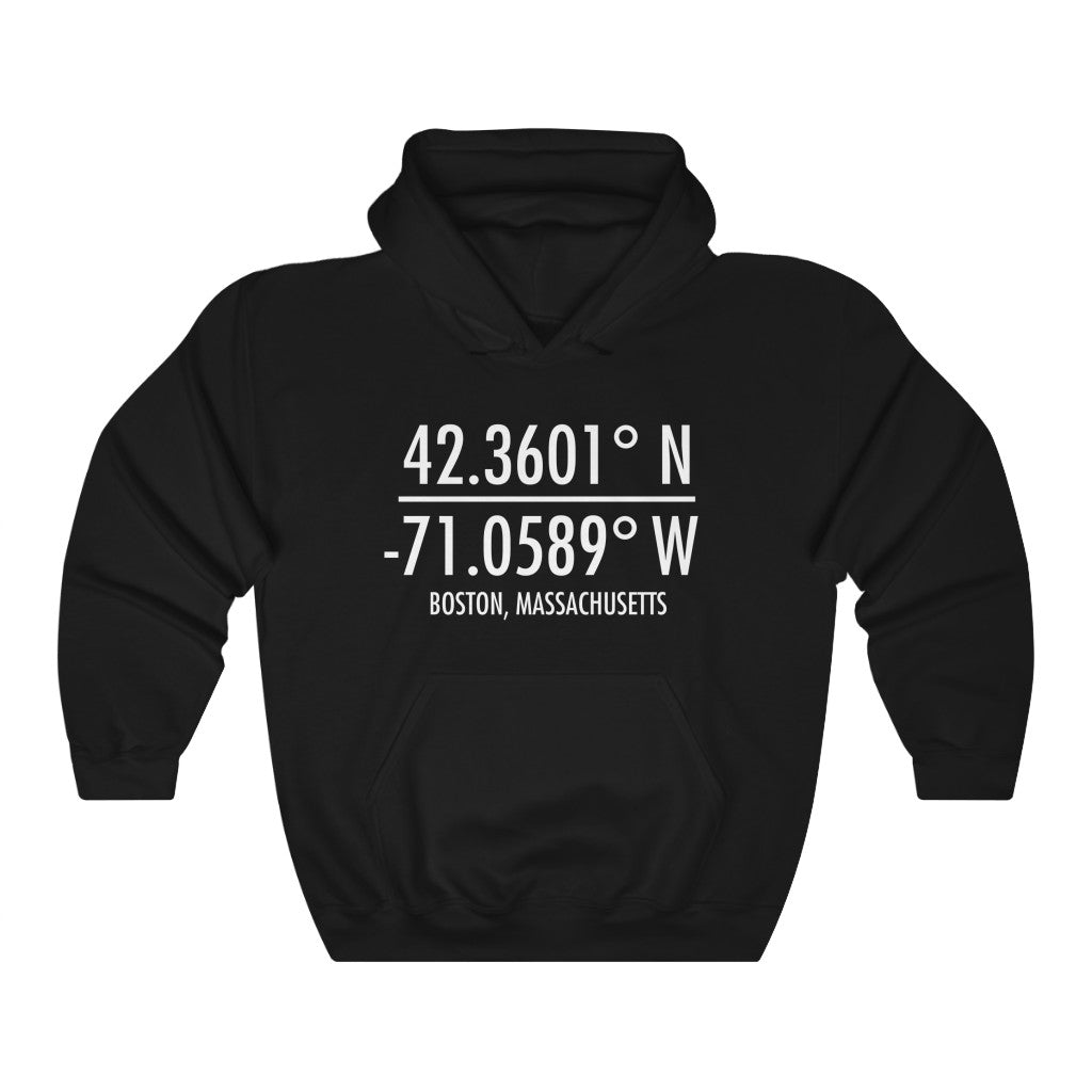 Latitude & Longitude Boston - Unisex Heavy Blend™ Hooded Sweatshirt